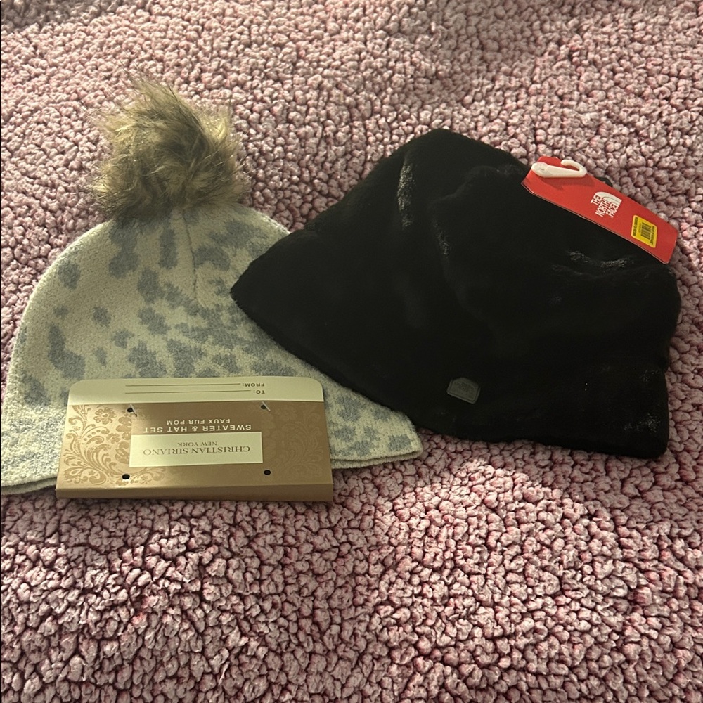 Stylish' Winter Hat Set - Black and Gray